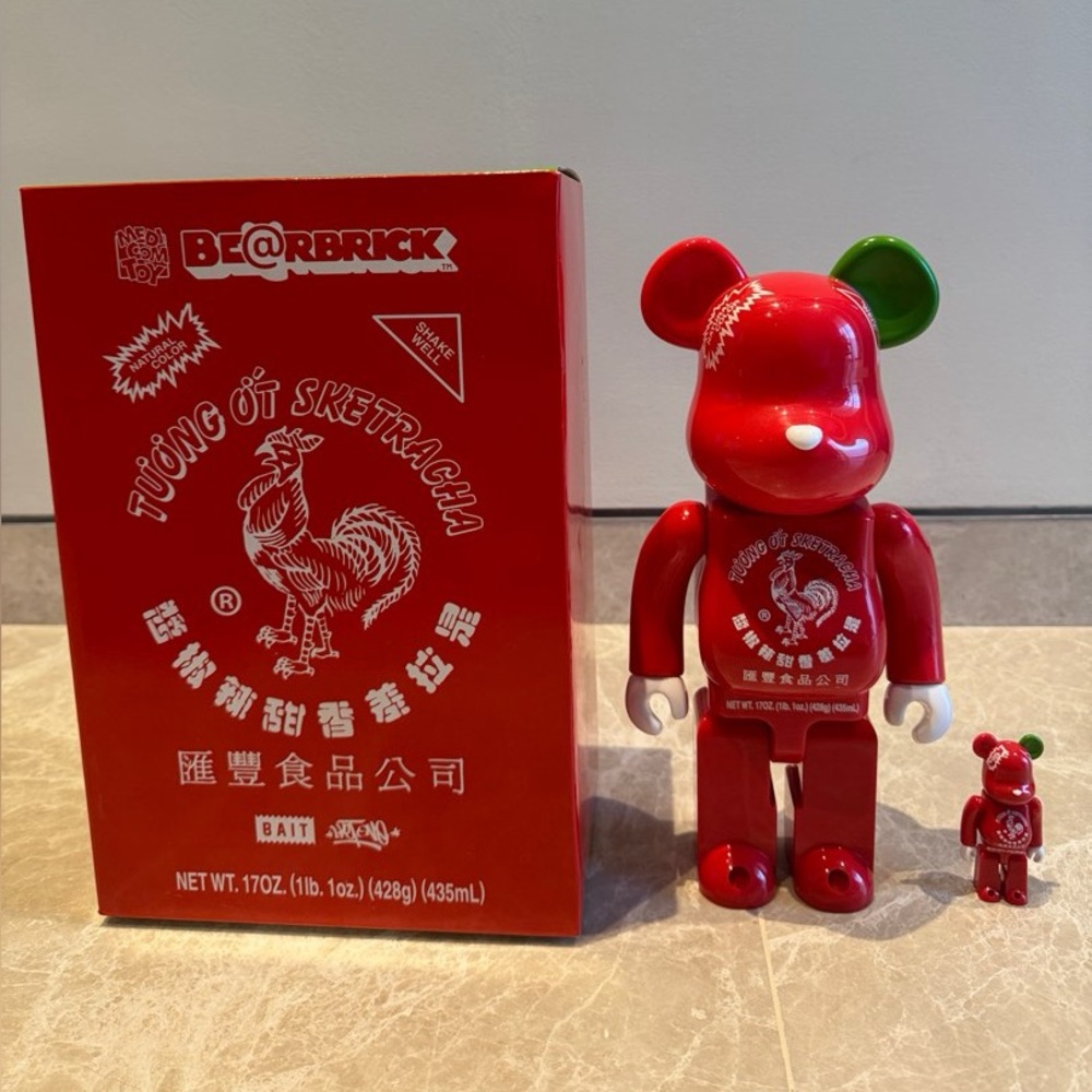 Bearbrick BAIT x Medicom x Sriracha 100% & 400% Set